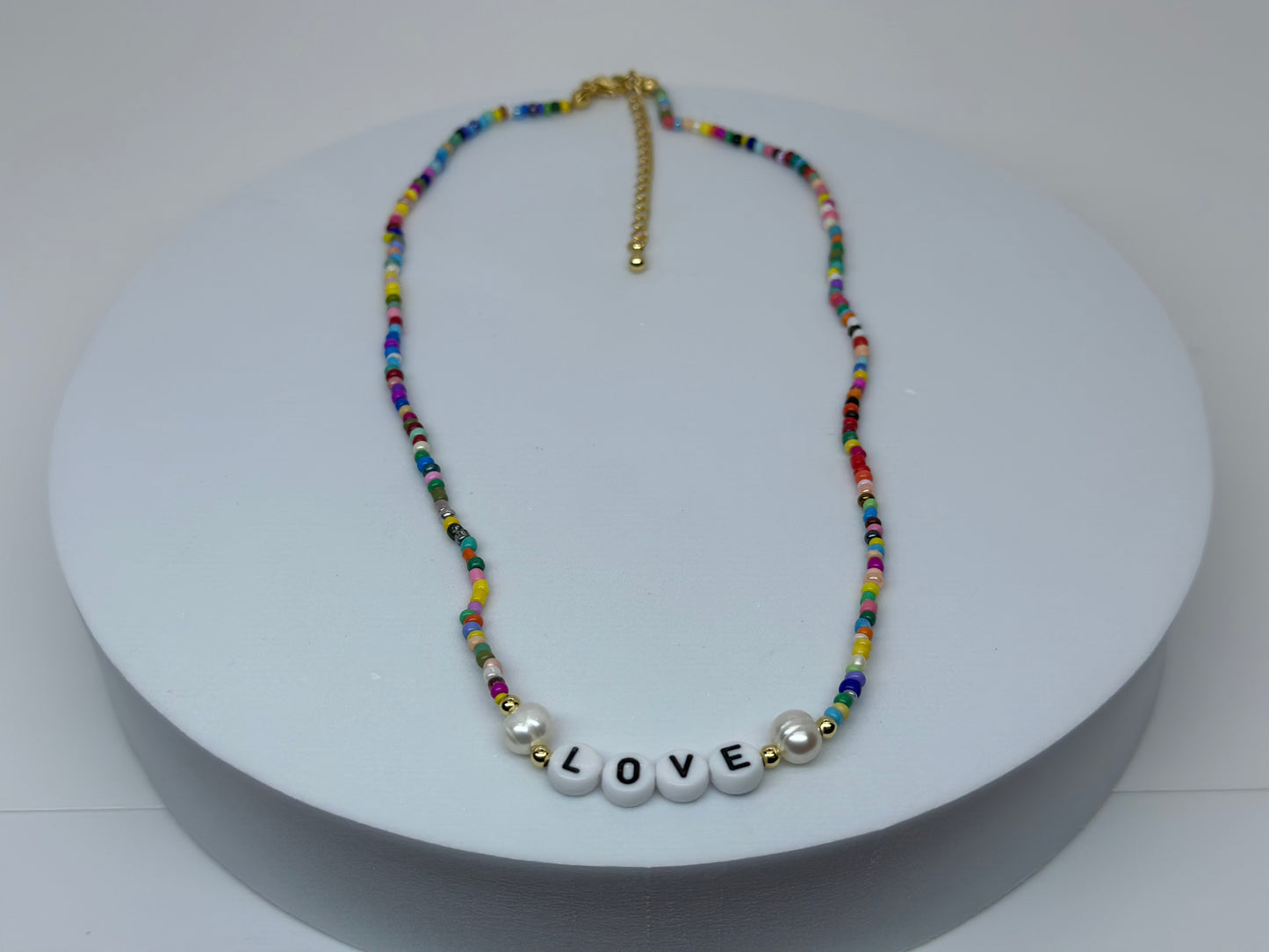 Pearl Colorful LOVE Nacklace